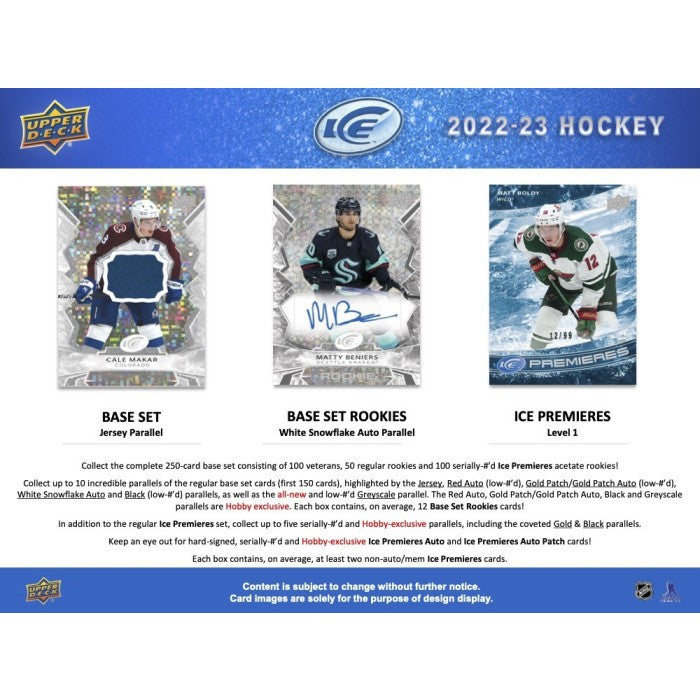 2022/23 Upper Deck Ice Hockey Hobby Box