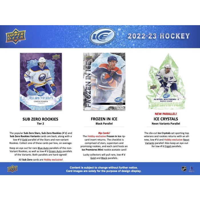 2022/23 Upper Deck Ice Hockey Hobby Box