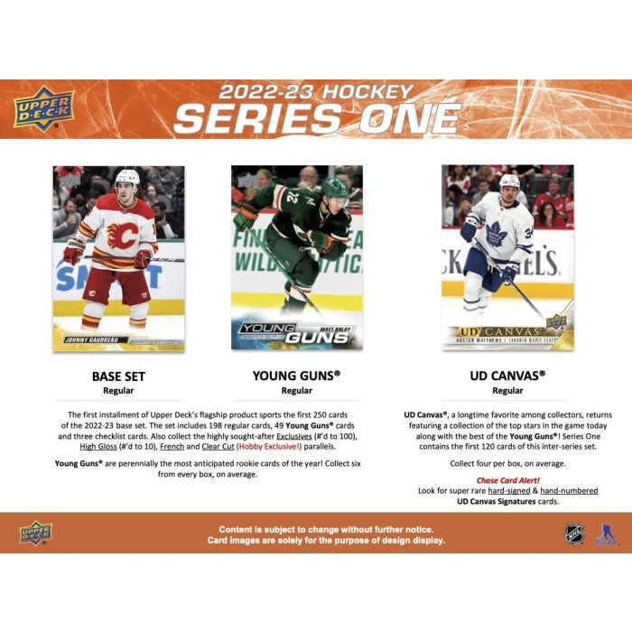 2022/23 Upper Deck Series 1 Hockey Hobby Box