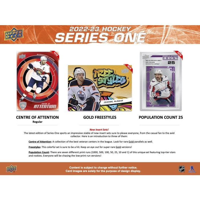 2022/23 Upper Deck Series 1 Hockey Hobby Box