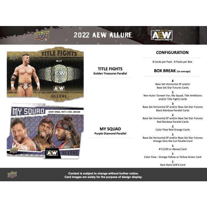 2022 Upper Deck AEW Allure Wrestling Hobby Box