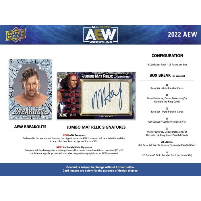 2022 Upper Deck AEW Elite Wrestling Hobby Box