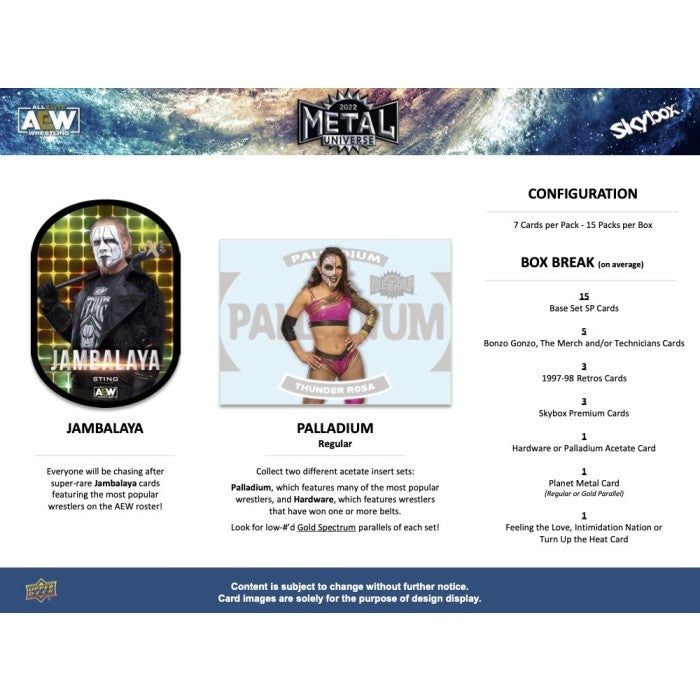 2022 Upper Deck AEW Skybox Metal Universe Hobby Box