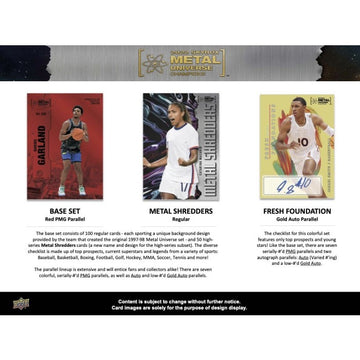 2022 Upper Deck Skybox Metal Universe Champions Hobby Case (12 Box)
