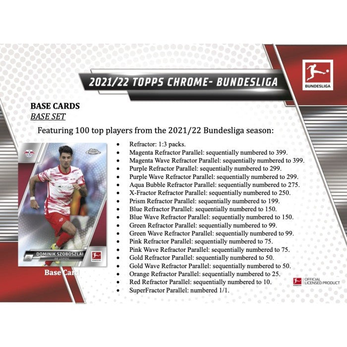 2021/22 Topps Chrome Bundesliga Soccer Hobby Case (12 Box)