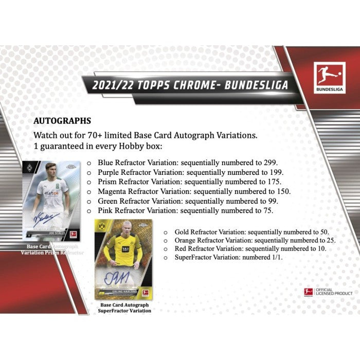2021/22 Topps Chrome Bundesliga Soccer Hobby Case (12 Box)