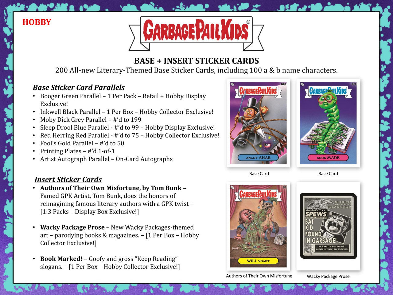 2022 Topps Garbage Pail Kids Book Worms Collector Edition Hobby Box