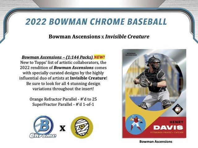 2022 Bowman Chrome Baseball Hobby Box