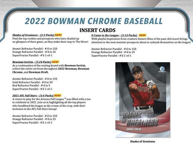 2022 Bowman Chrome Baseball Lite Edition Box