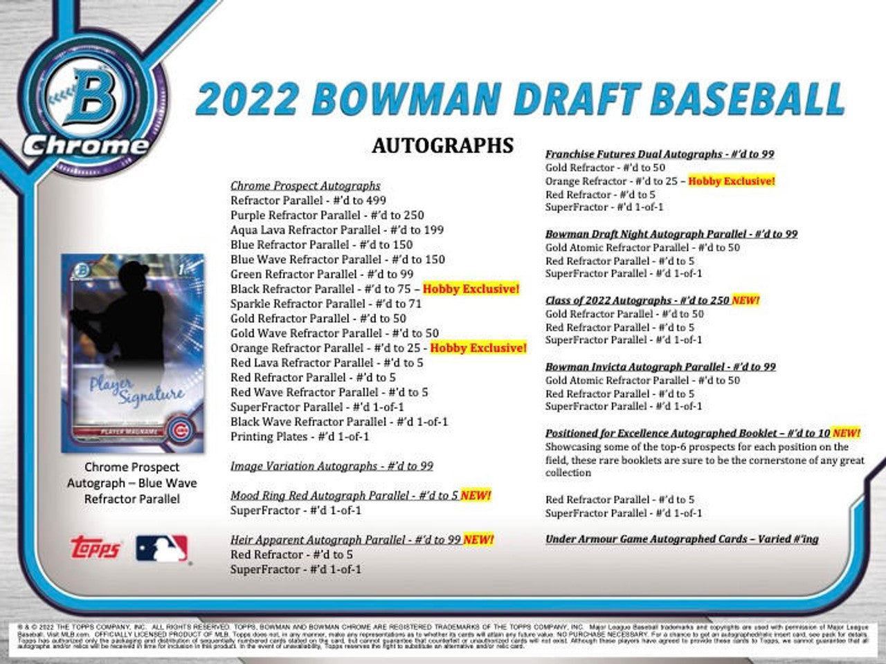 2022 Bowman Draft Jumbo Baseball Hobby Box