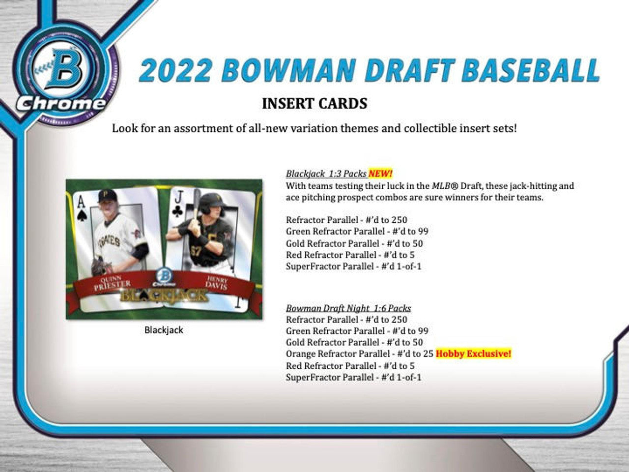 2022 Bowman Draft Jumbo Baseball Hobby Box