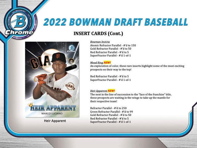 2022 Bowman Draft Baseball Super Jumbo Hobby Box