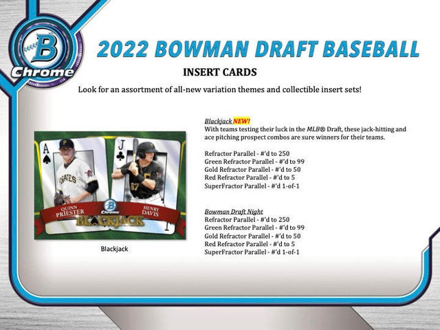 2022 Bowman Draft Baseball Super Jumbo Hobby Box