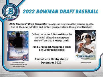2022 Bowman Draft Baseball Super Jumbo Hobby Box