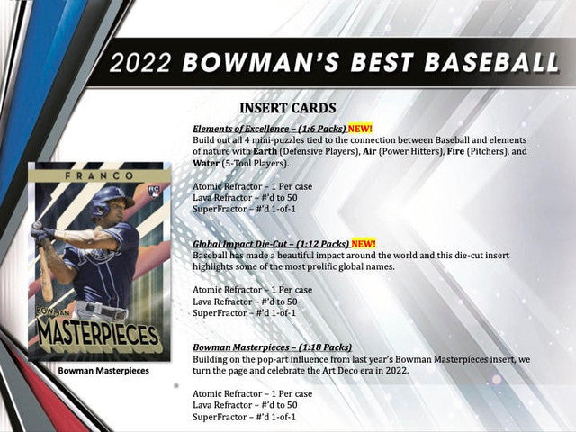 2022 Bowman's Best Baseball Hobby Box
