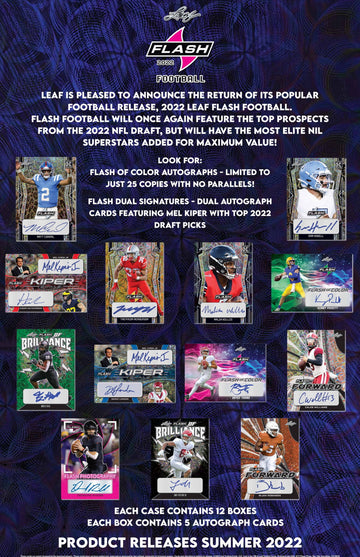 2022 Leaf Flash Football Hobby Box