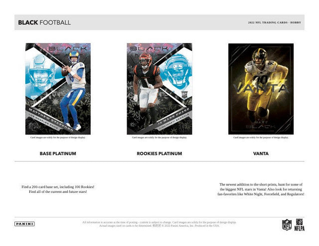 2022 Panini Black Football Hobby Box