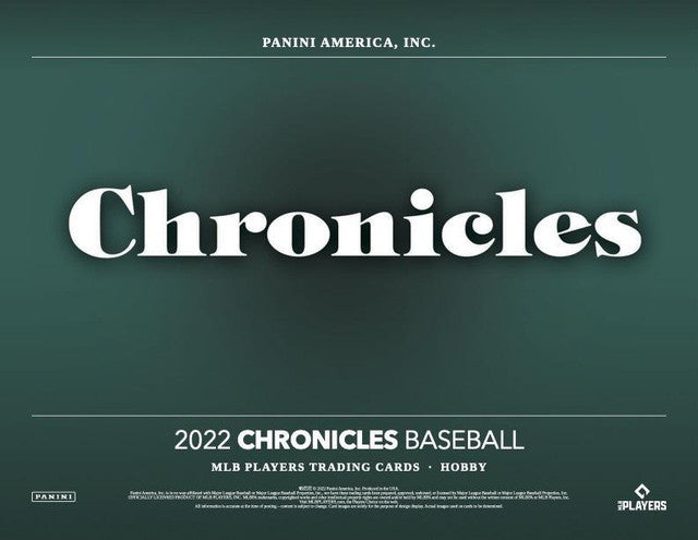 2022 Panini Chronicles Baseball Hobby Box