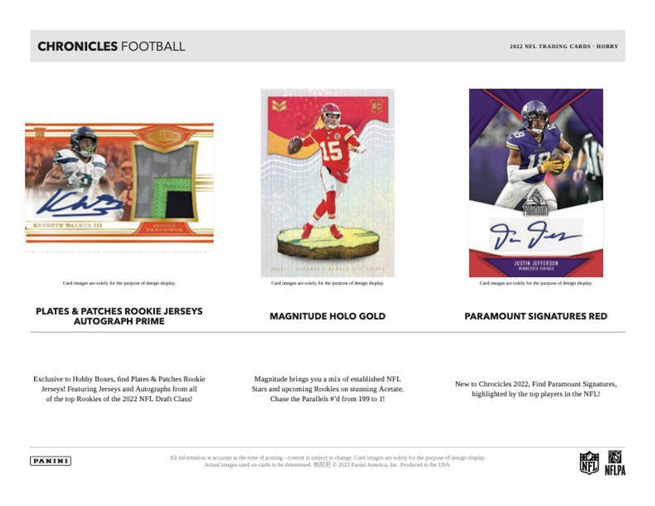2022 Panini Chronicles Football Hobby Box