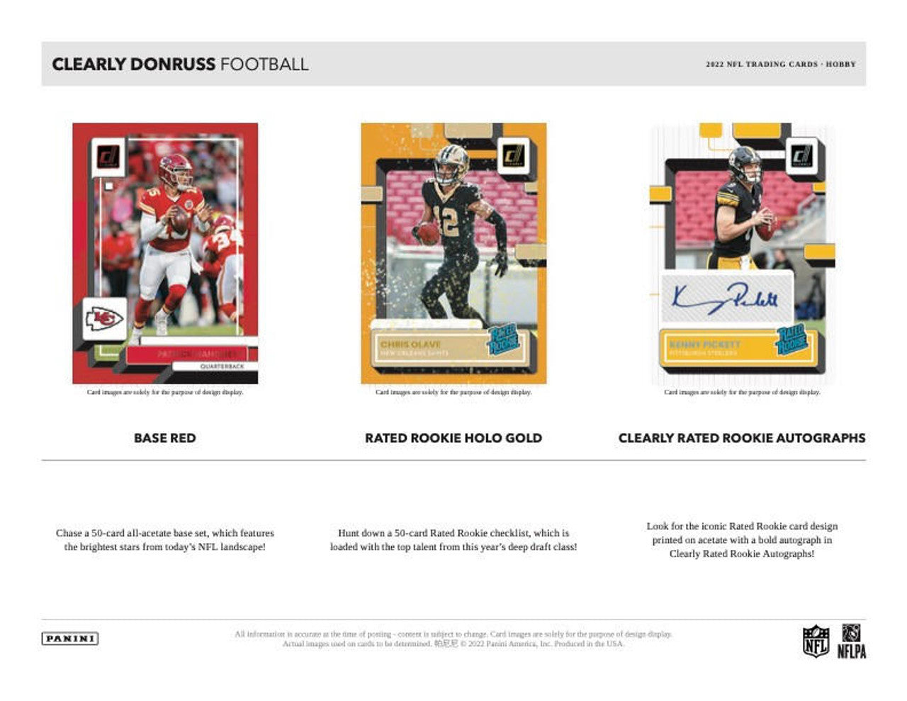 2022 Panini Clearly Donruss Football Hobby Box