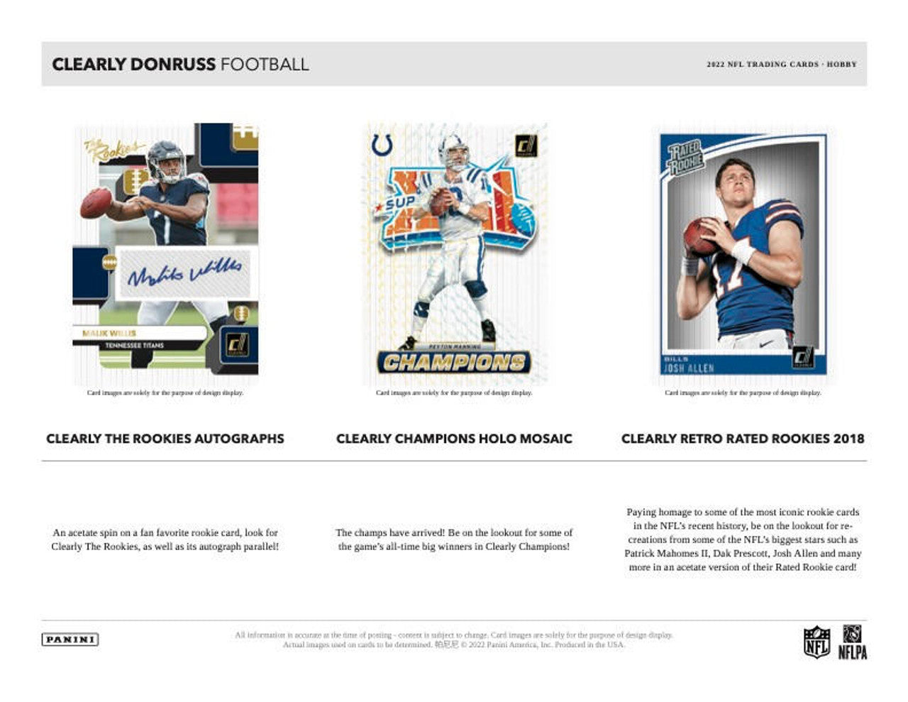 2022 Panini Clearly Donruss Football Hobby Box