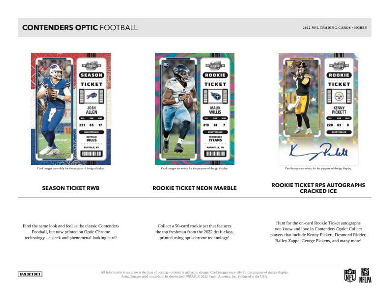 2022 Panini Contenders Optic Football Hobby Box