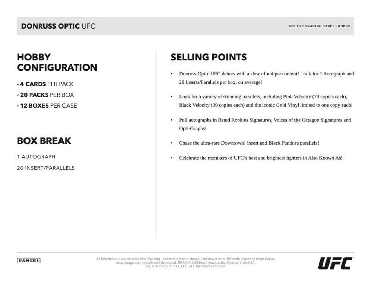 2022 Donruss Optic UFC Hobby Case (12)