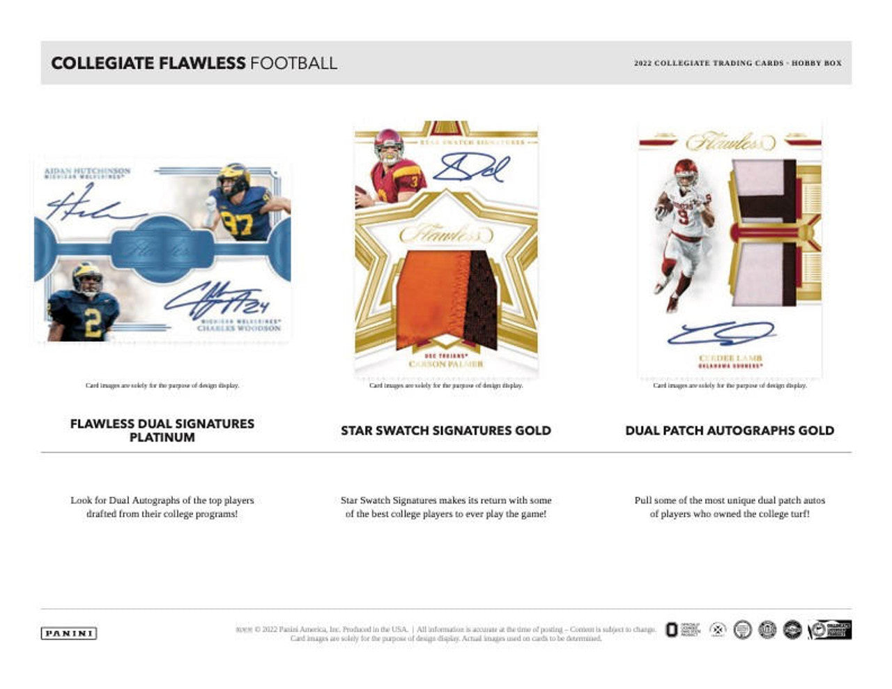 2022 Panini Flawless Collegiate Football 2-Box Case