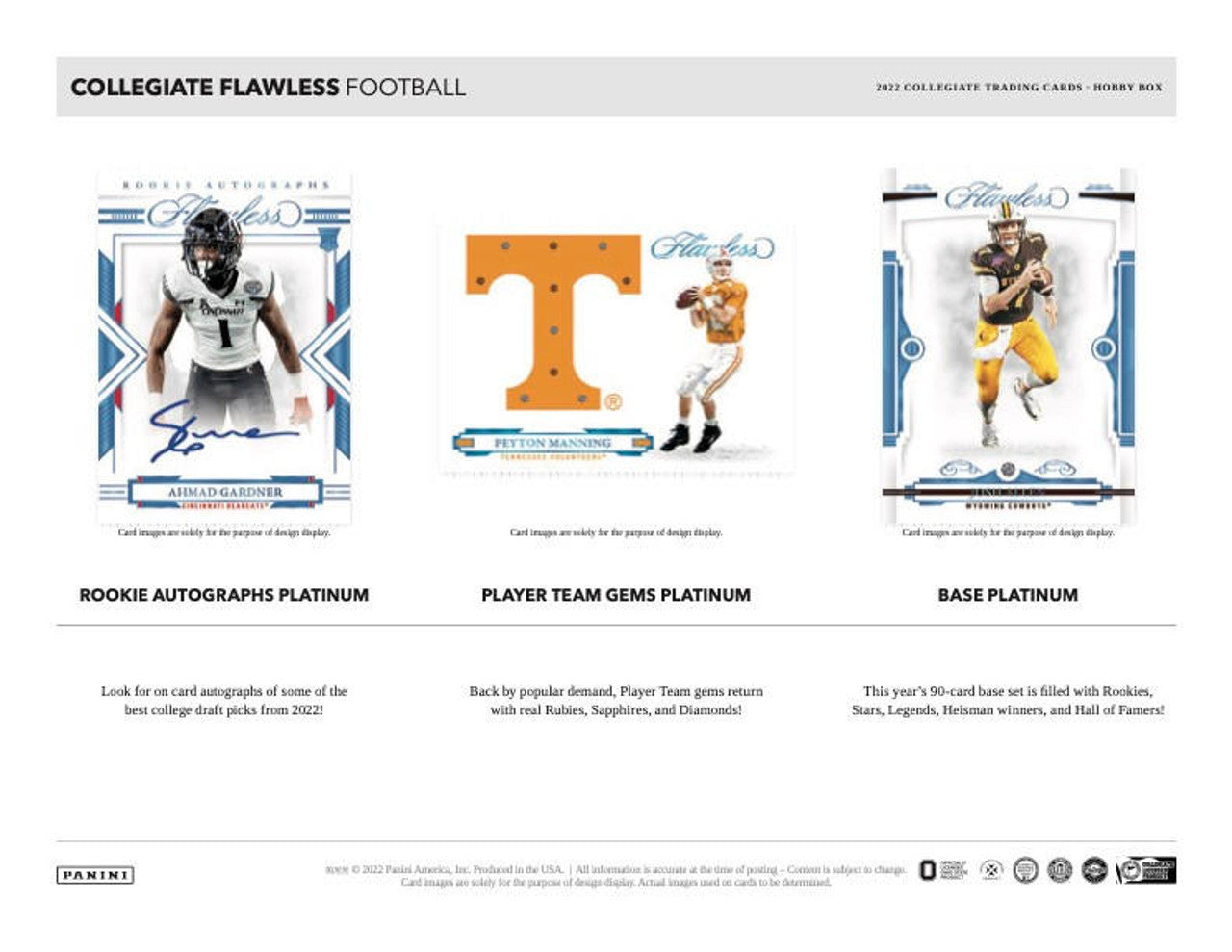 2022 Panini Flawless Collegiate Football 2-Box Case