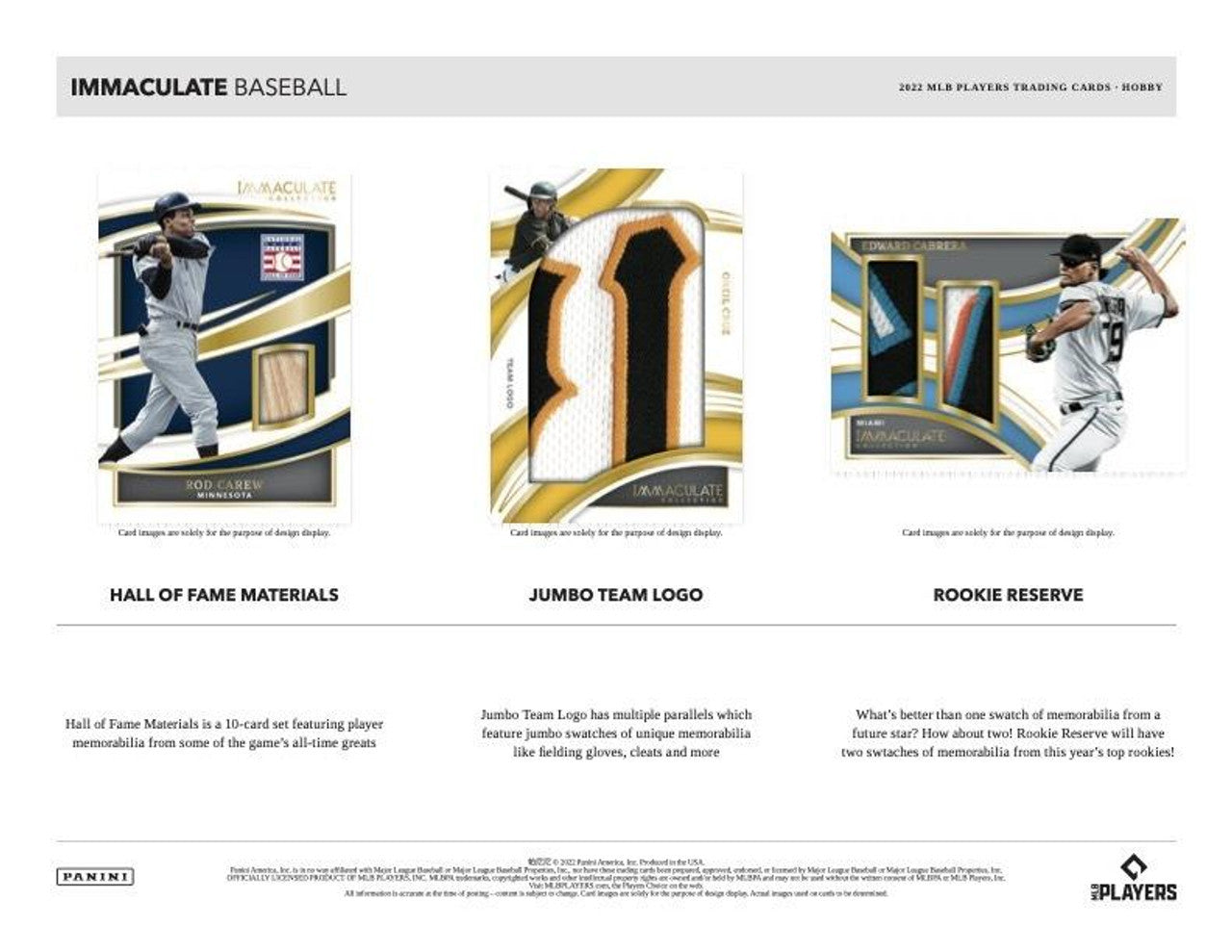 2022 Panini Immaculate Baseball Hobby Box