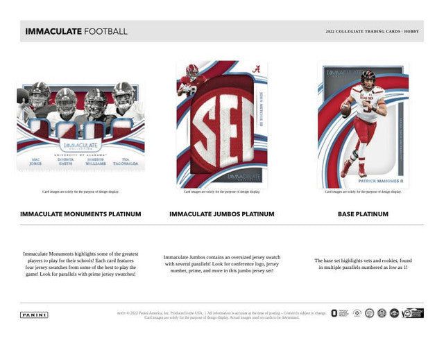 2022 Panini Immaculate Collegiate Football Box