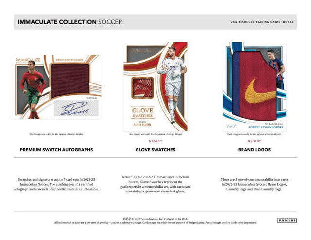 2022-23 Panini Immaculate Collection Soccer Hobby Box