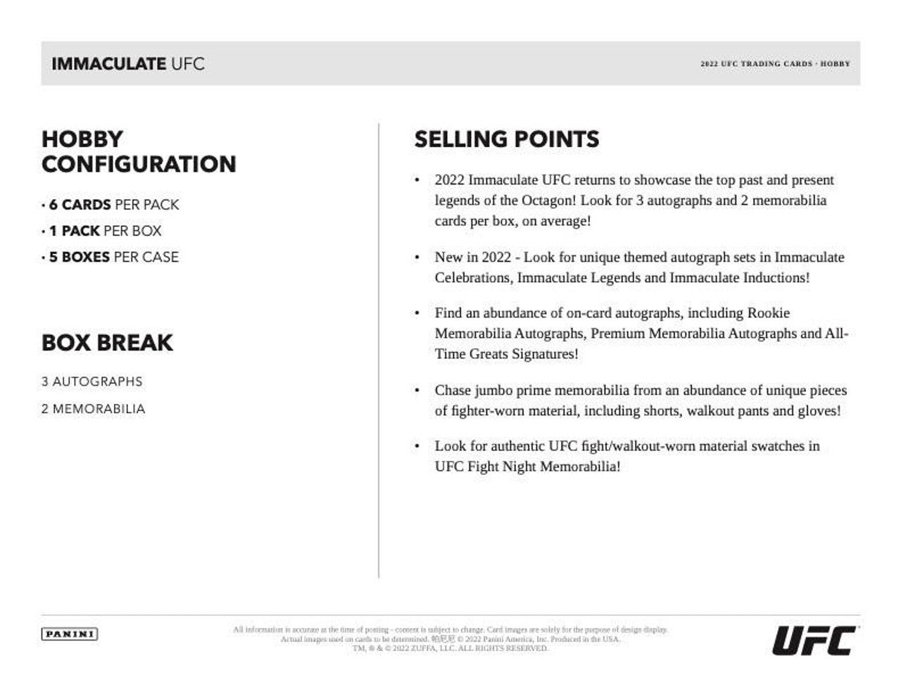 2022 Panini Immaculate UFC Case (5)