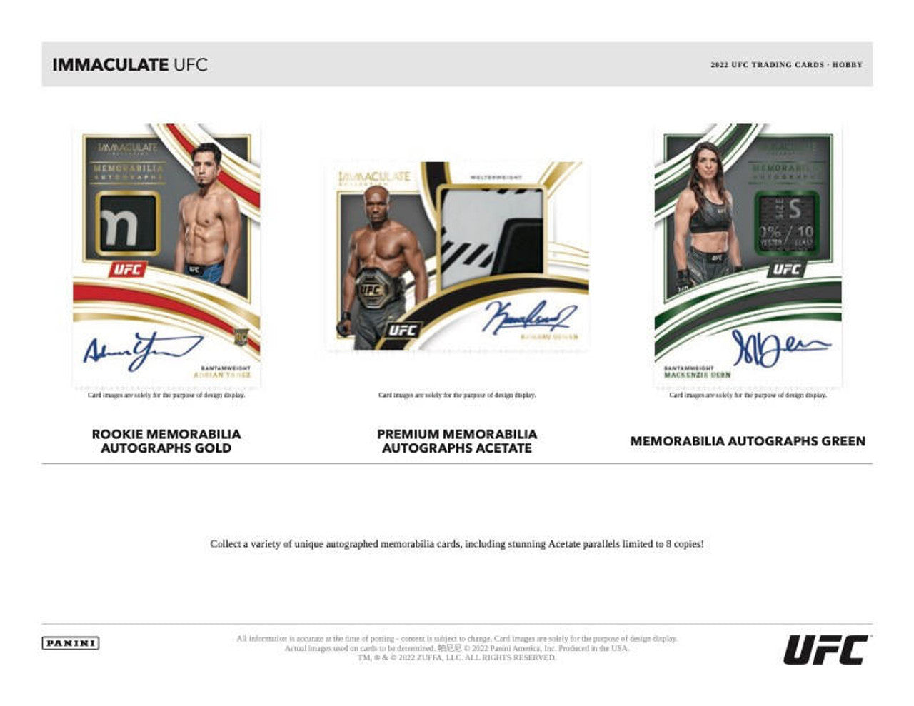 2022 Panini Immaculate UFC Hobby Box