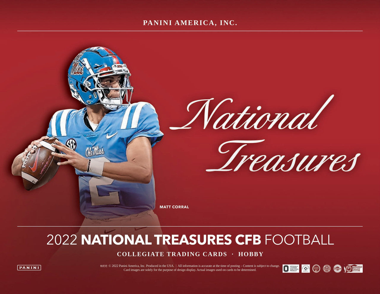 2022 Panini National Treasures College Football Box
