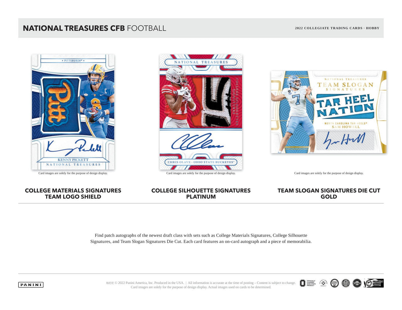 2022 Panini National Treasures College Football Box