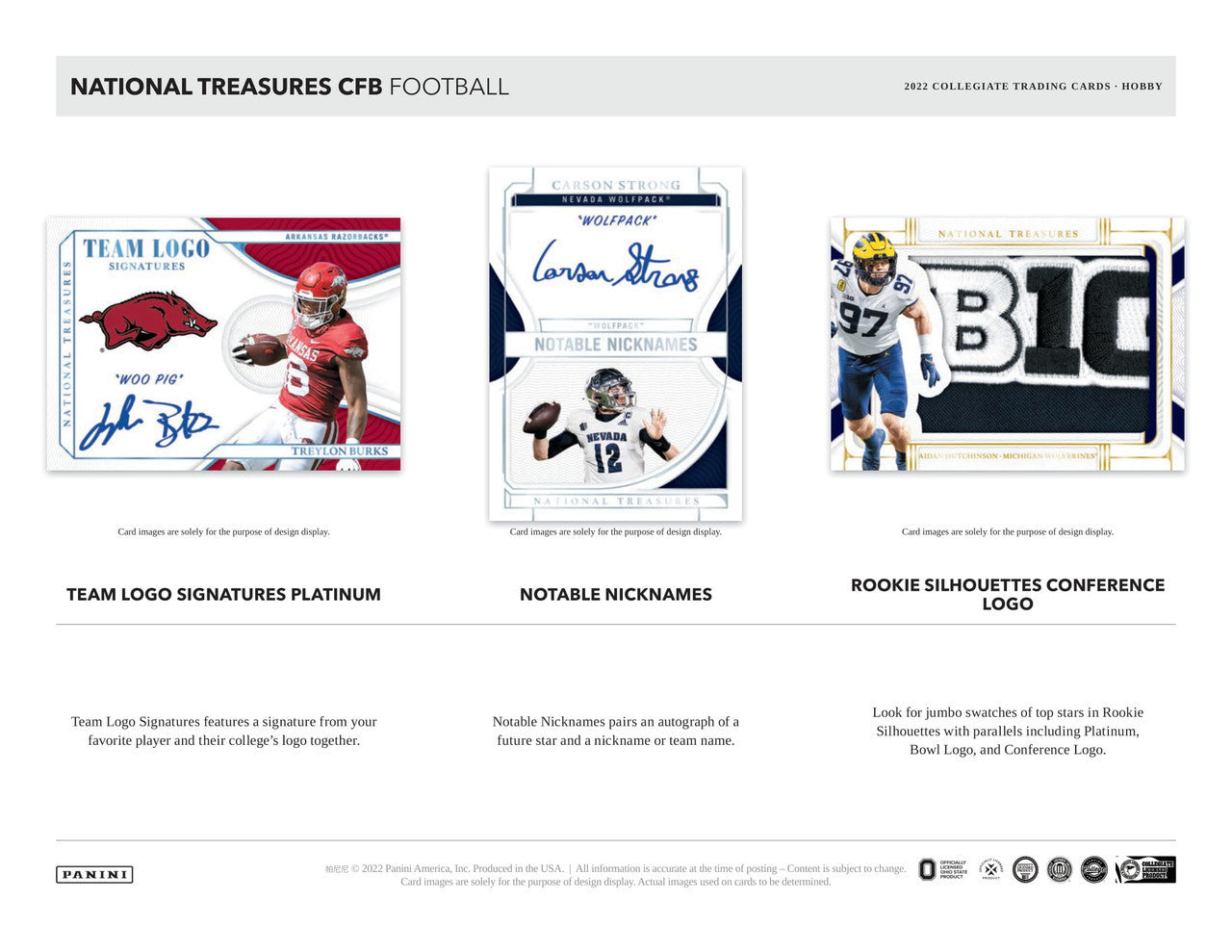 2022 Panini National Treasures College Football Box