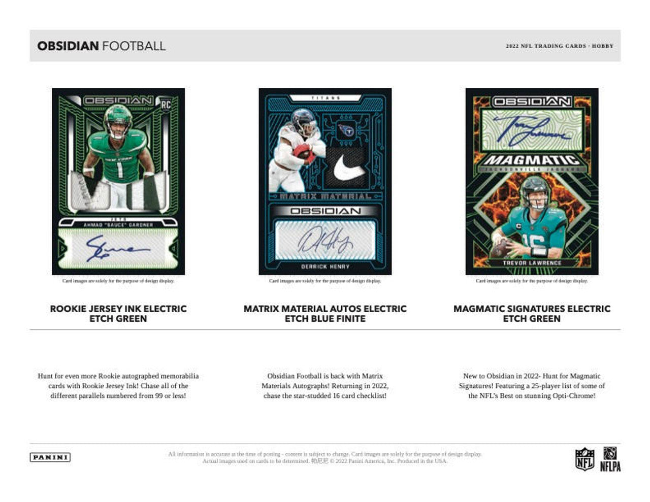 2022 Panini Obsidian Football Hobby Box