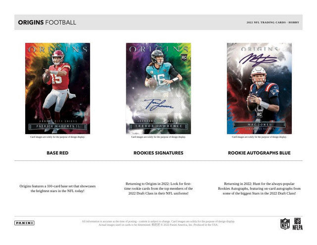 2022 Panini Origins Hobby Football Box