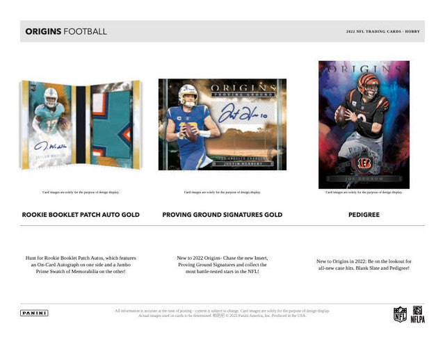 2022 Panini Origins Hobby Football Box