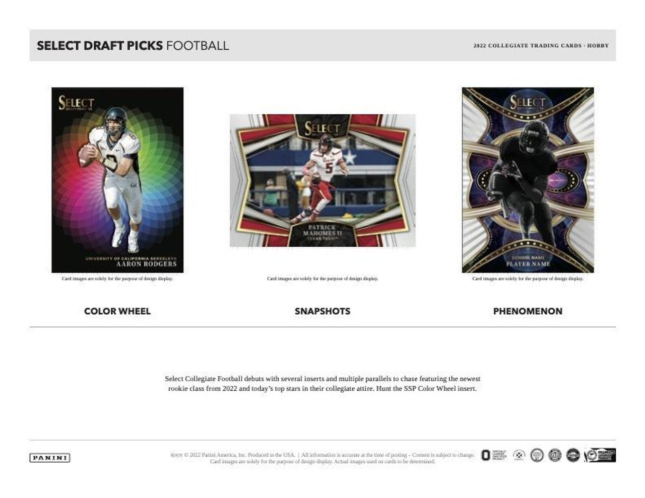 2022 Panini Select Draft Picks Football Hobby Box