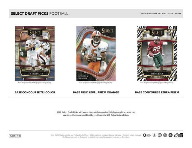 2022 Panini Select Draft Picks Football Hobby Box