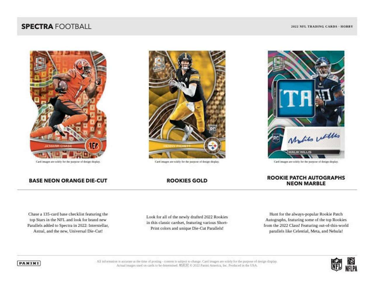 2022 Panini Spectra Football Hobby Box