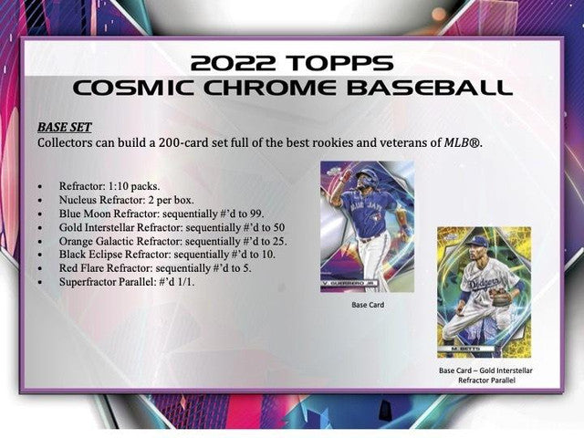 2022 Topps Cosmic Chrome Baseball Hobby Box