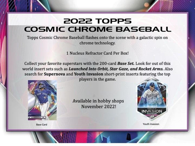2022 Topps Cosmic Chrome Baseball Hobby Box