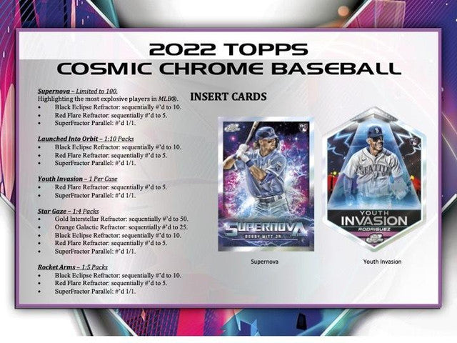2022 Topps Cosmic Chrome Baseball Hobby Box