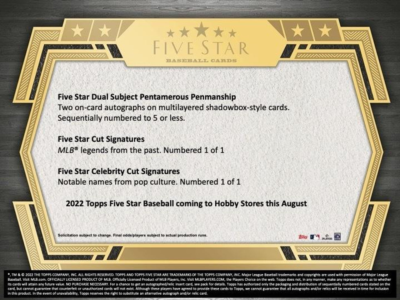 2022 Topps Five Star Baseball Hobby Case (8)