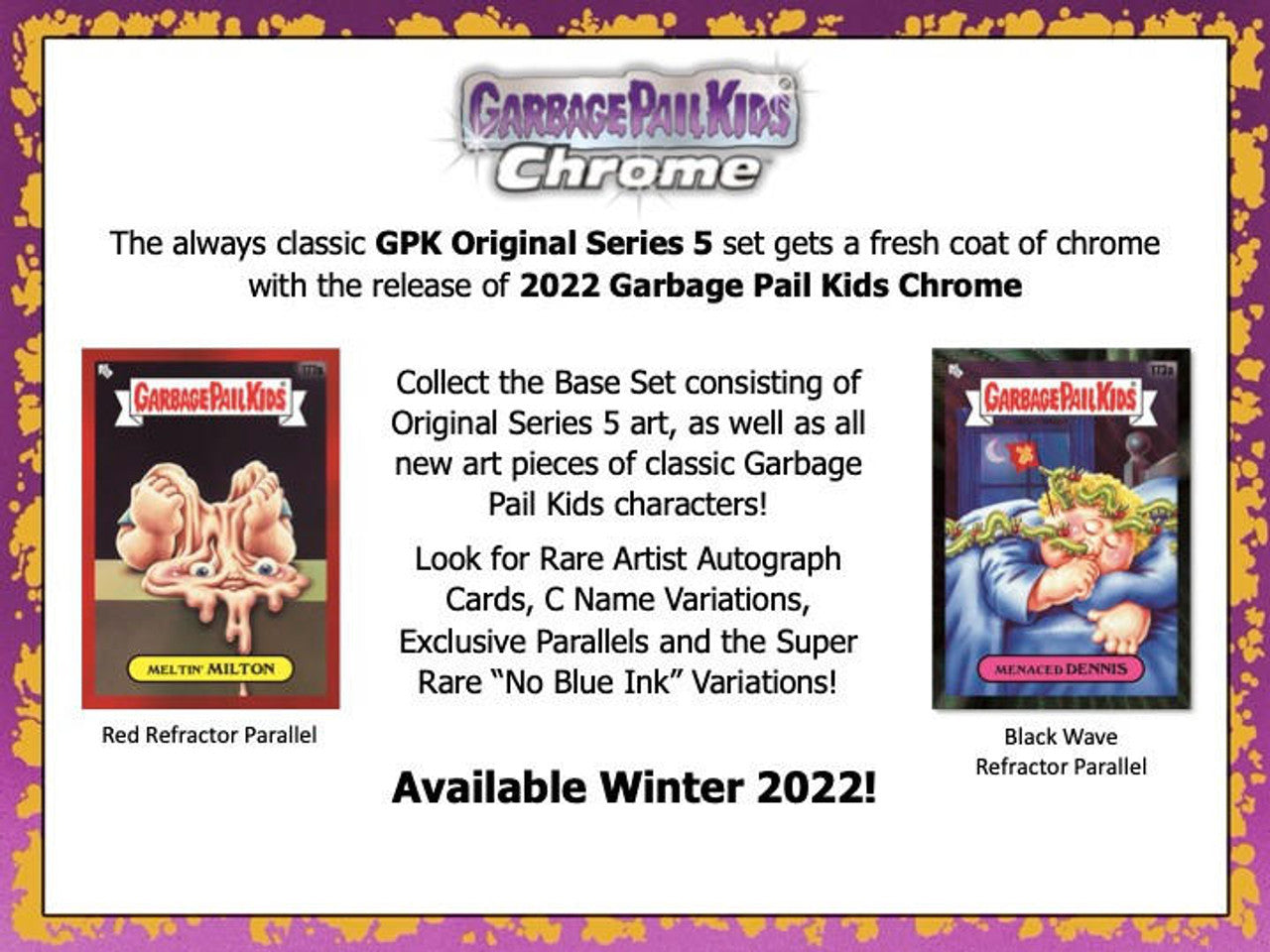 2022 Topps Garbage Pail Kids Chrome Series 5 Hobby Box