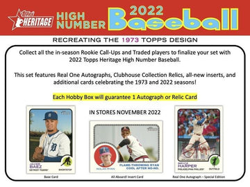 2022 Topps Heritage High Number Baseball Hobby Box