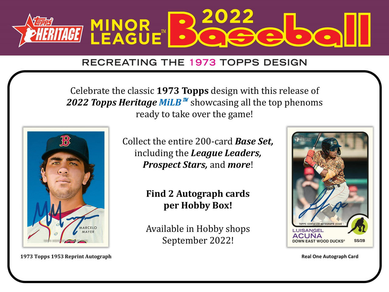 2022 Topps Heritage Minor League Baseball Box